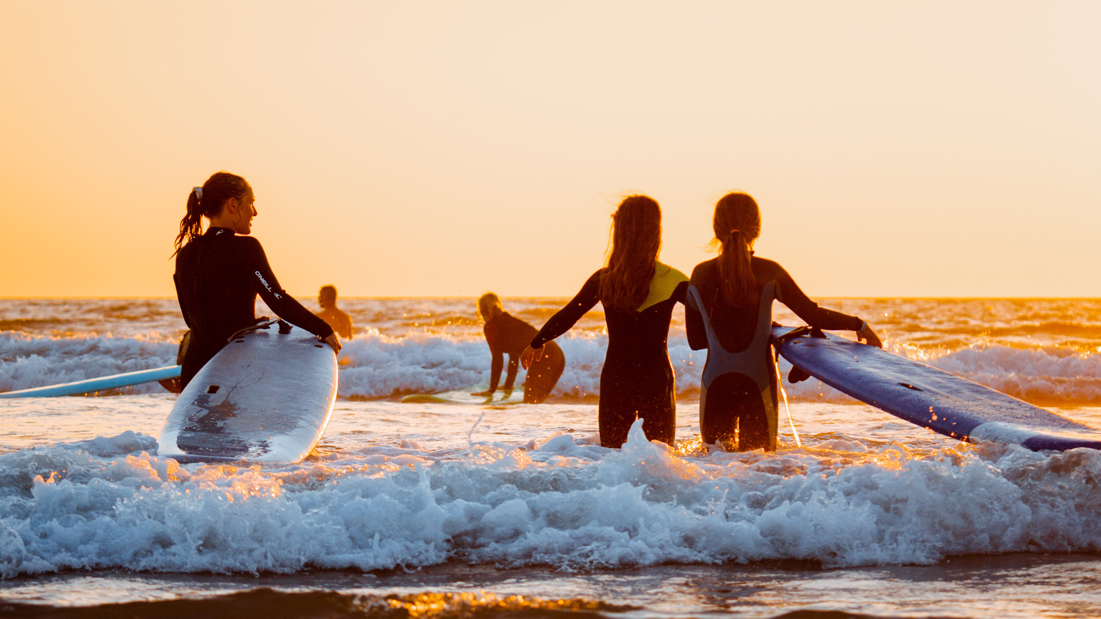 Familie Surfkamp Frankrijk sunset