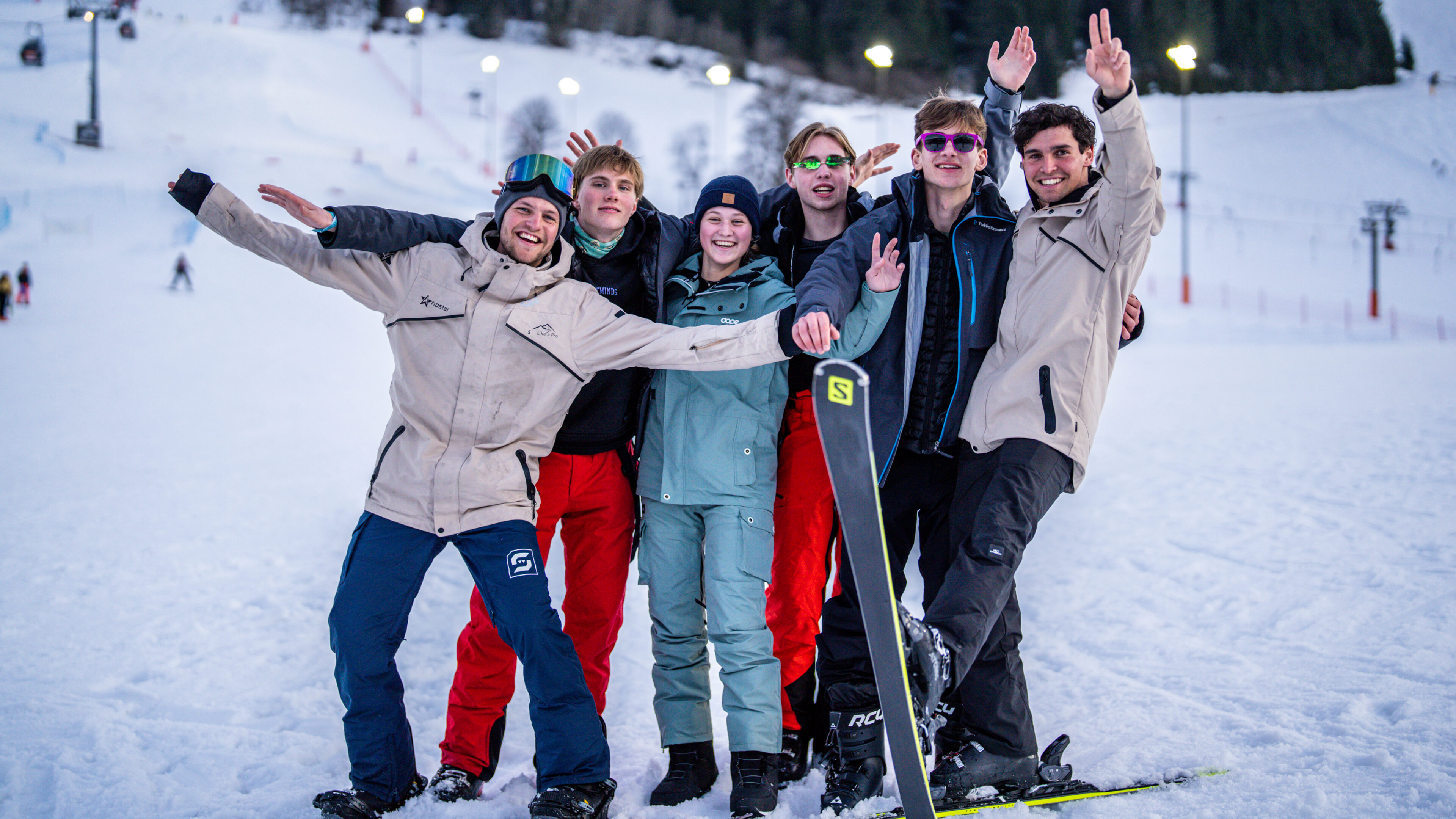 wintersport feestje in Zwitserland