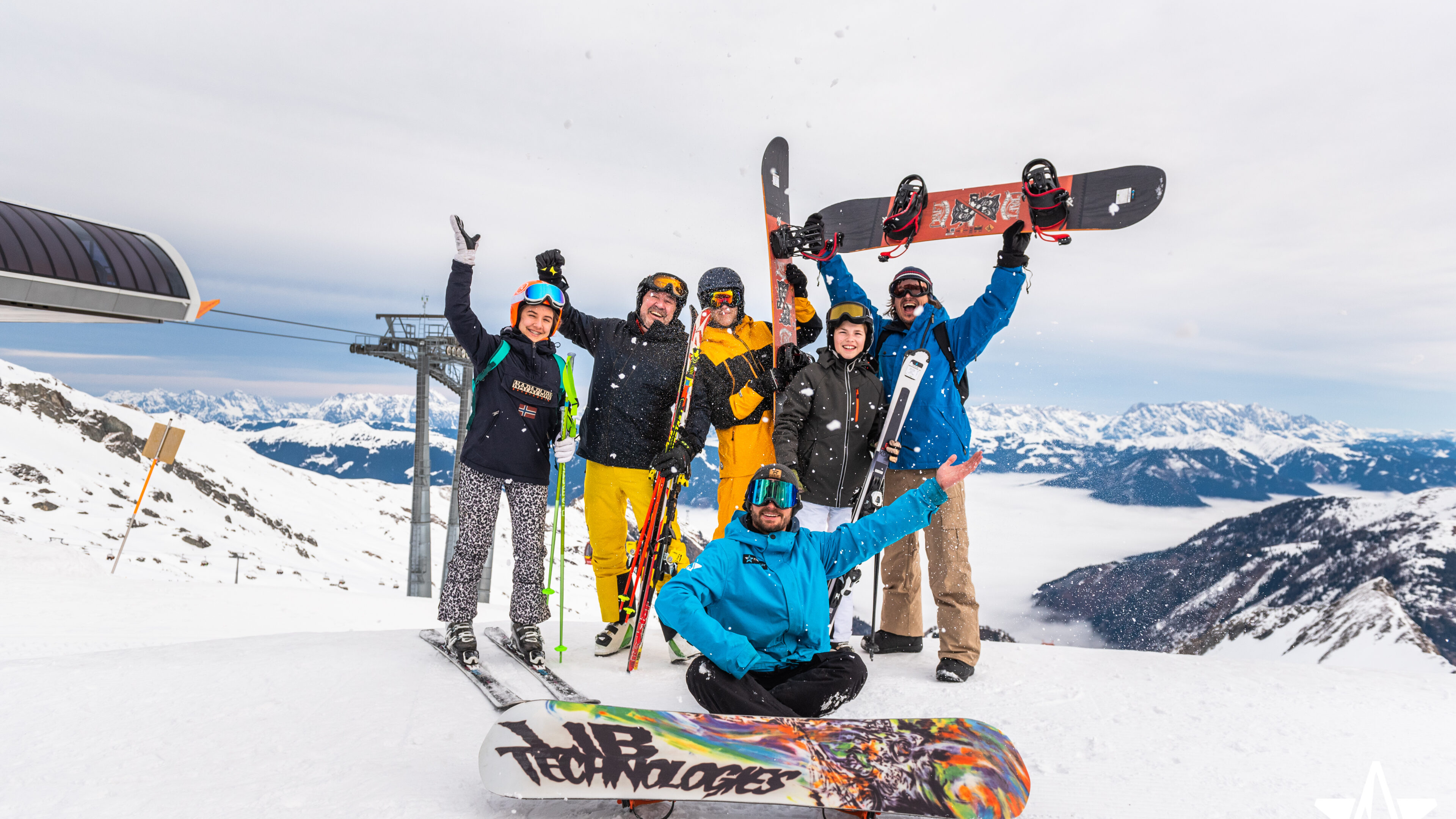 familie wintersport skigebied gastein