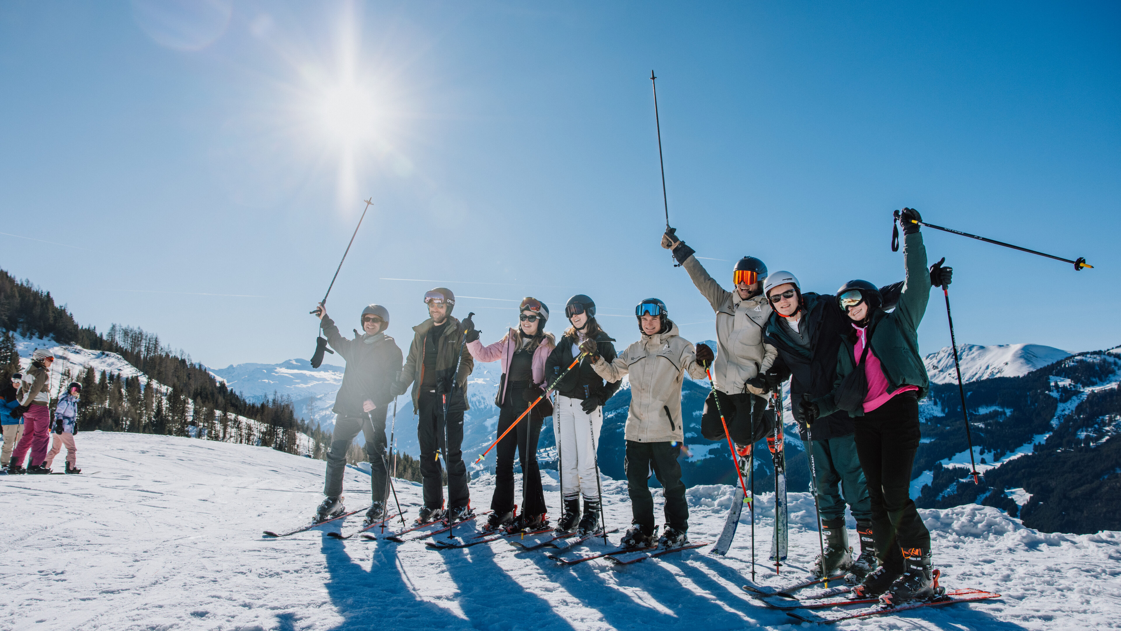 familie wintersporten Skivakantie Zillertal Arena